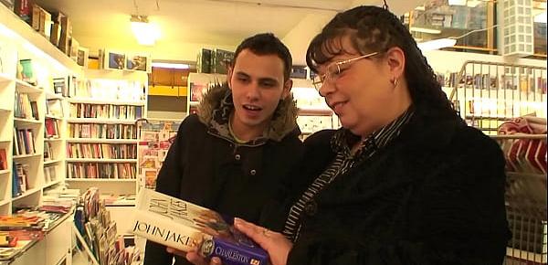  Big tits bookworm plumper picked up for sex play